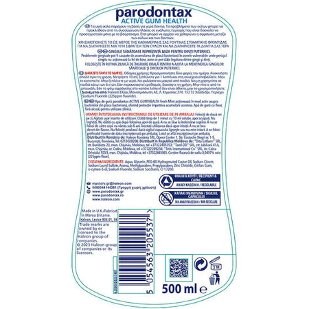 Parodontax Active Fresh Gingival Health Mint 500ml