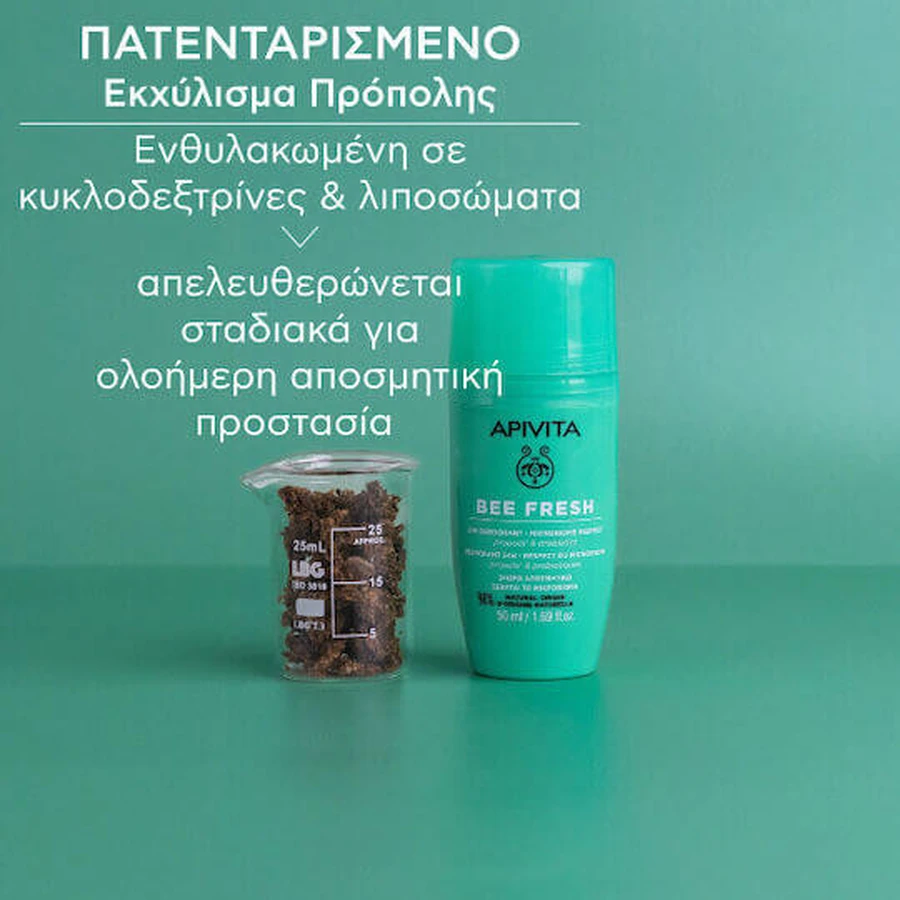 Apivita Bee Fresh Deodorant 24h Roll-On Deodorant Aluminiumfrei 2x50ml