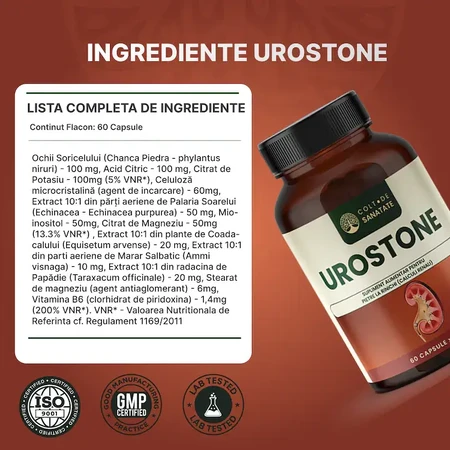 UroStone: Nierenstein- und Sandentfernungspillen, 60 Kapseln, Colt Health