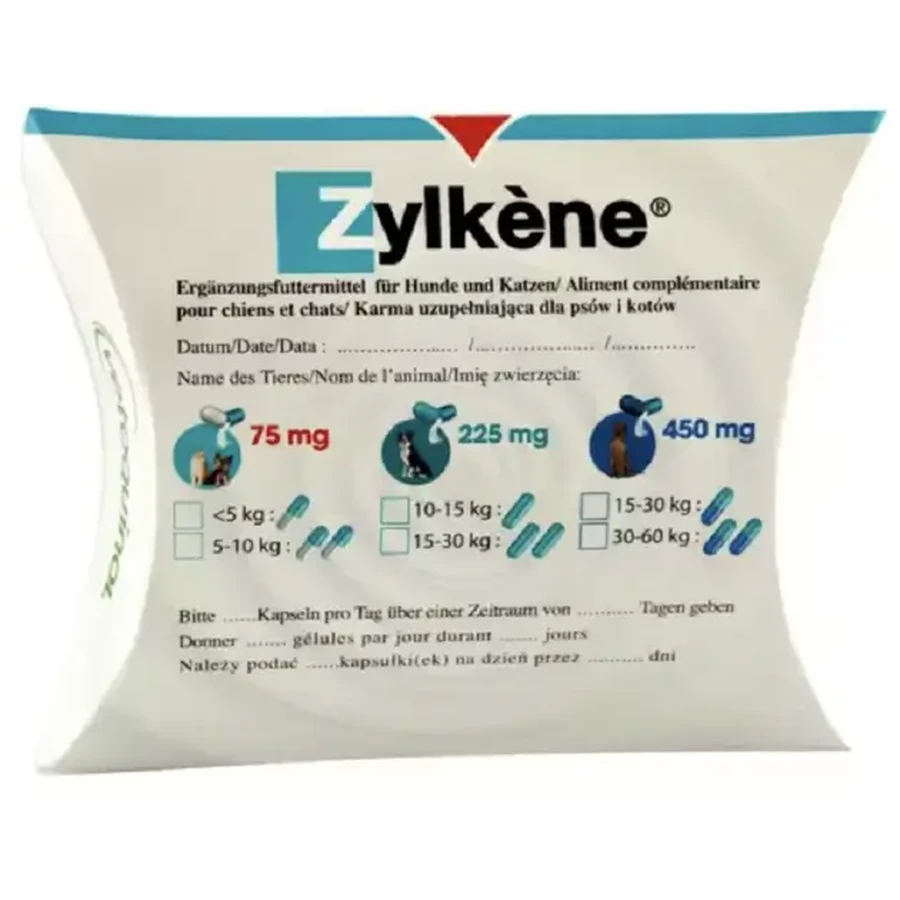 Zylkene 75mg, calming capsules for dogs and cats, 10tb
