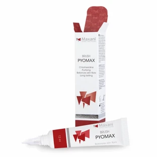 Brosse Maxani PyoMax, spécialement conçue pour nettoyer la peau dans les zones difficiles d'accès 12 ml
