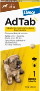 AdTab 56 mg kauwtabletten voor honden tegen vlooien en teken (1,3-2,5 kg) - 1 tablet