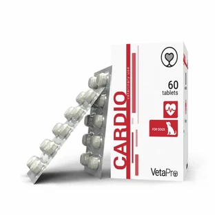 VETAPRO cardio 60tab/cut cardiovasculaire gezondheid voor honden van alle rassen