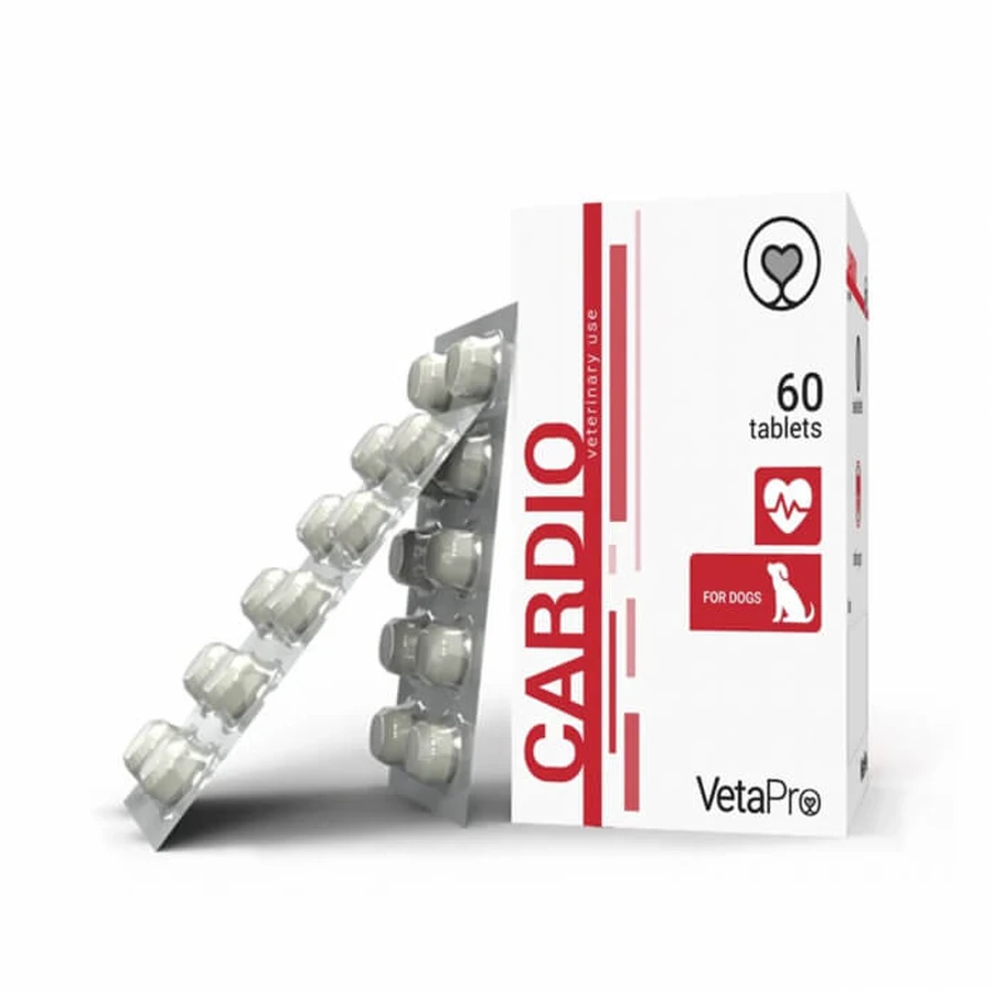 VETAPRO cardio 60tab/cut cardiovasculaire gezondheid voor honden van alle rassen