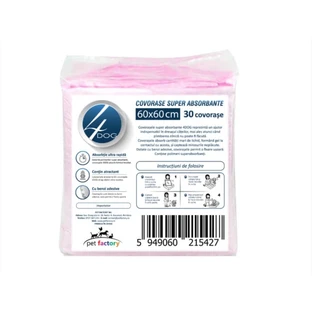 Alfombrillas higiénicas absorbentes 4DOG 60x60cm 30pcs
