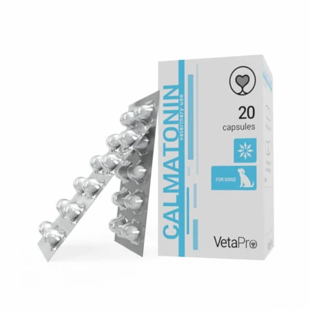 VETAPRO calmatonine 20caps/snede verlicht angst bij honden