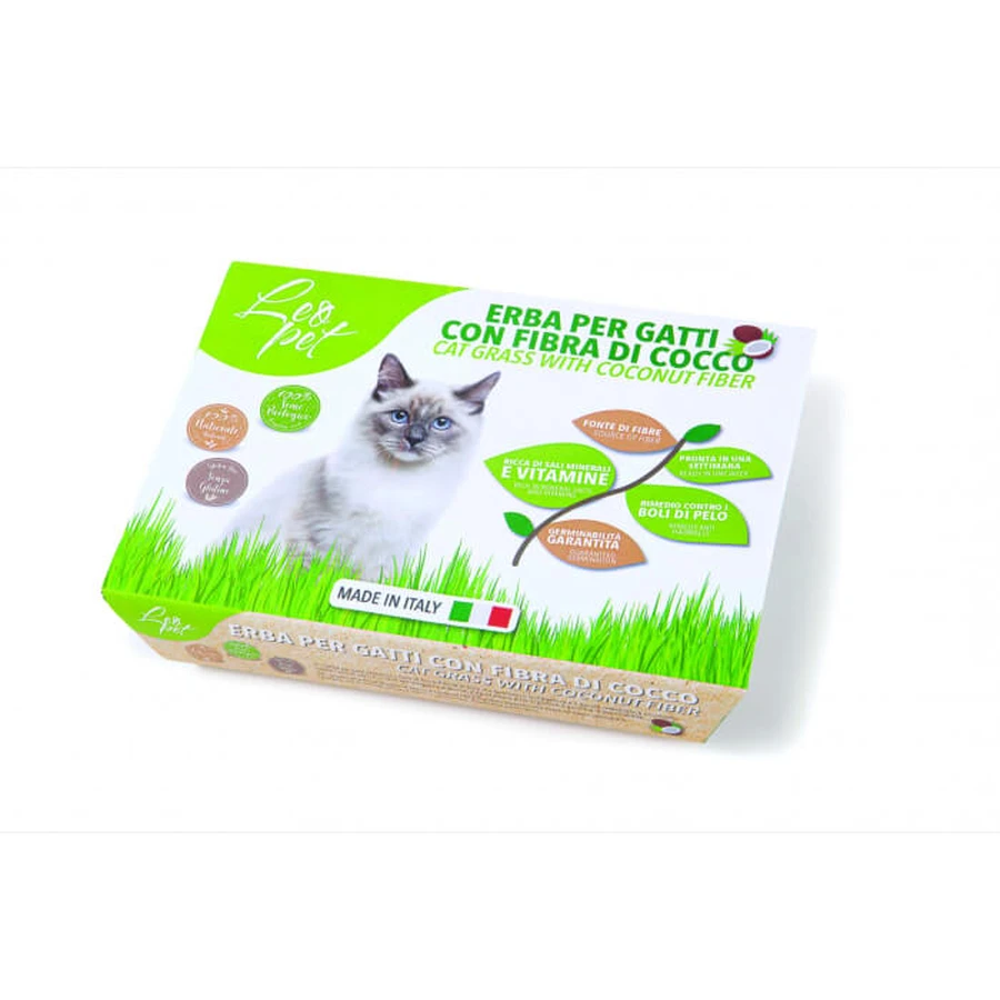 Leopet Grass for Cats with Coconut Fiber, 100 G