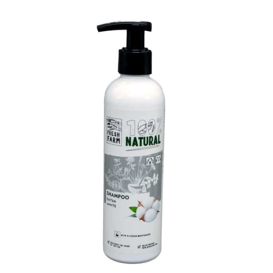 Shampooing pour chiens et chats, Fresh Farm Extra-White Shampoo 250ml