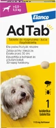 AdTab 112 mg comprimés à croquer pour chiens contre les puces et les tiques (>2,5-5,5 kg) - 1 comprimé