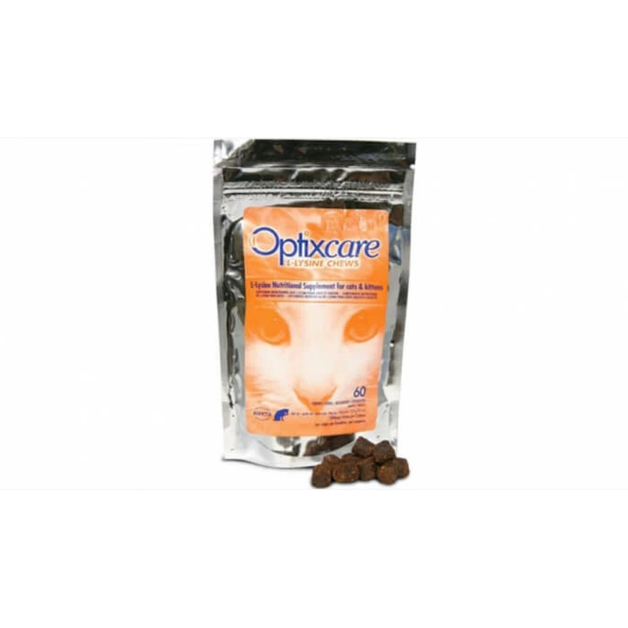 Optixcare L-LYSINE CHEWS suplemento para gatos, 60 comprimidos