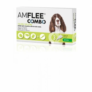 AMFLEE COMBO DOG 134 mg - M (10-20 kg) x 3 pipettes