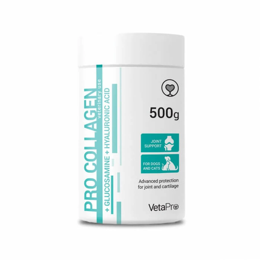 VETAPRO pro collagen powder 500g joint and cartilage support for dogs and cats