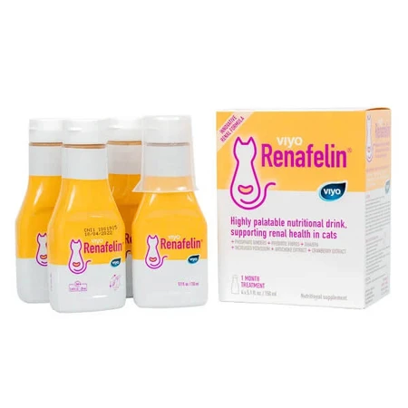 Renafelin Voedingsdrank voor een Gezonde Nierfunctie bij Katten, 4 x 150 ml, Viyo