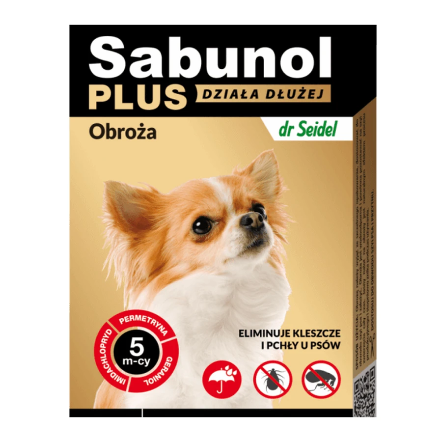 Antiparasitic collar for dogs , Sabunol Plus small size , 35 cm