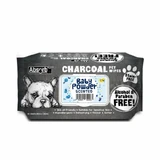 Charcoal Pet WET Wipes, Charcoal Pet WET Wipes, BABY POWDER - pack 80 pcs