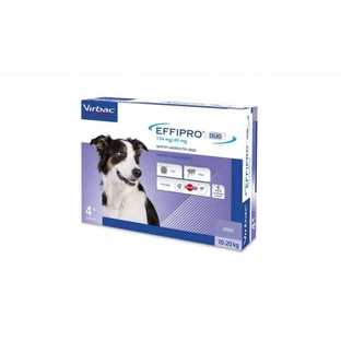 Effipro Duo Hond M 134 mg (10 - 20 kg), 4 pipetten