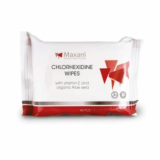 Maxani Chloorhexidine doekjes met vitamine E voor honden en katten - 40 stuks