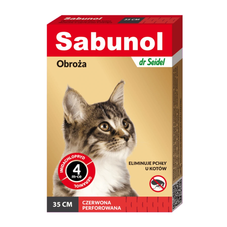 Antiparasitäres Halsband Katze , Sabunol Rot , 35 cm