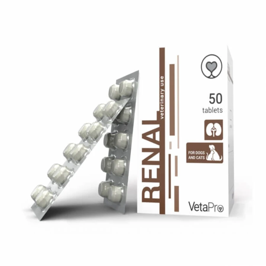 VETAPRO renal 50tab/cut soporte renal para perros y gatos