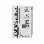 VETAPRO carbon active 500MG 60cap/corte apoyo gastrointestinal para perros y gatos