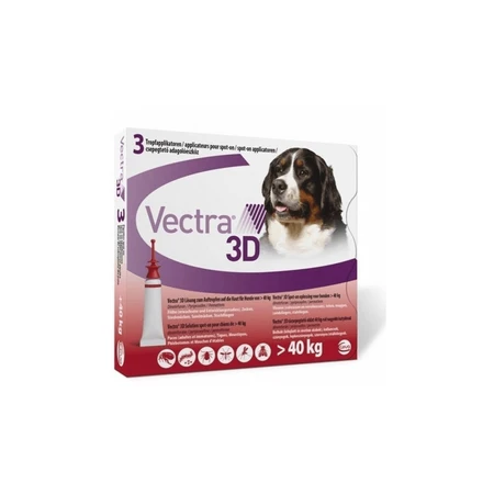 Vectra 3D spot-on solution for dogs >40kg, 3 pipettes
