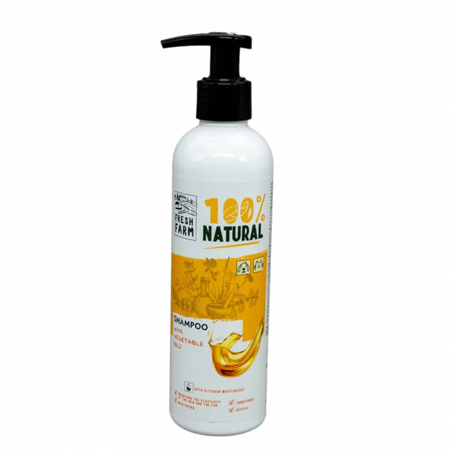 Shampooing pour chiens et chats, Shampooing Fresh Farm aux huiles végétales 250ml