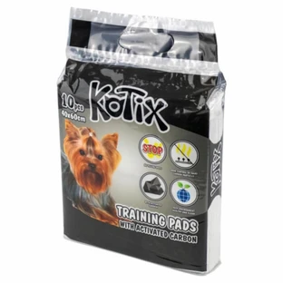 Set van 10 hygiënische absorberende matten voor honden Kotix, met actieve kool, 40 x 60 cm