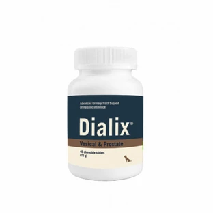 Nahrungsergänzungsmittel zur Stärkung der Blasenmuskulatur und für eine optimale Funktion bei geriatrischen und unkastrierten männlichen Tieren, DIALIX Blase & Prostata, VetNova, 45 Tabletten