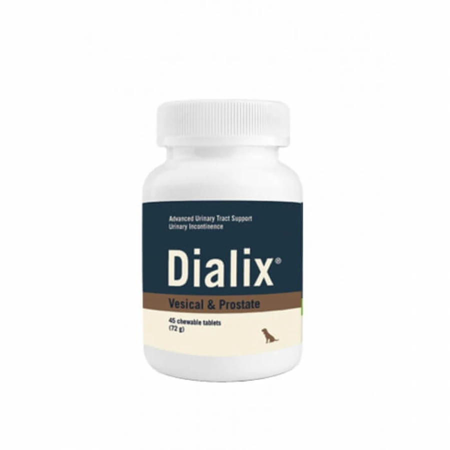 Nahrungsergänzungsmittel zur Stärkung der Blasenmuskulatur und für eine optimale Funktion bei geriatrischen und unkastrierten männlichen Tieren, DIALIX Blase & Prostata, VetNova, 45 Tabletten