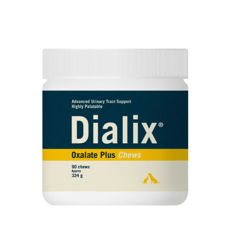 Suplemento dietético para el tratamiento de los urolitos de oxalato, cistina y urato, Dialix Oxalate Plus, Vetnova, 90 masticables