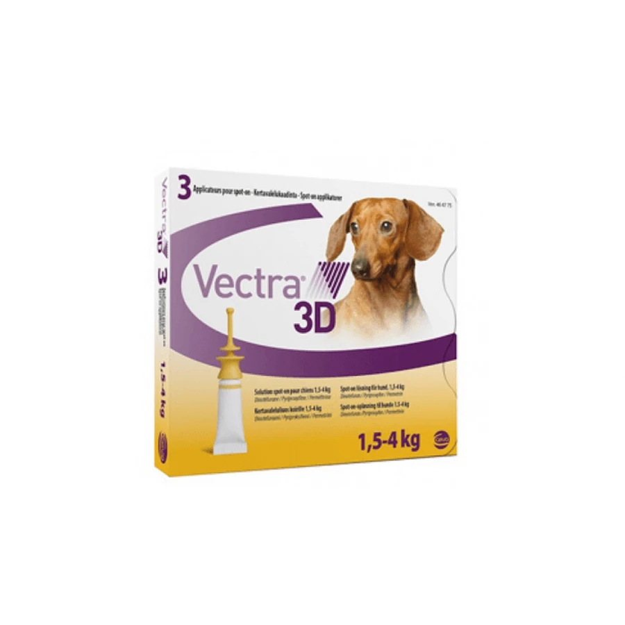 Vectra 3D Spot-on Lösung für Hunde 1,5-4kg, 3 Pipetten