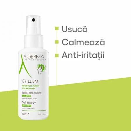 A-Derma Cytelium Beruhigungslotion Spray für gereizte Haut, 100 ml