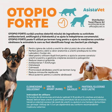 Antiseptische Ohrreinigungslösung mit Chlorhexidin Otopiopio Forte 75 ml