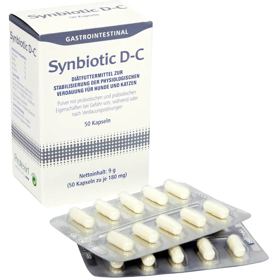 Synbiotic D-C for Dogs and Cats, 50 Capsules