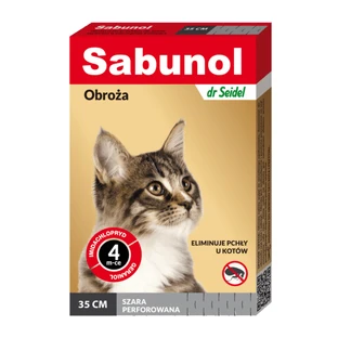 Antiparasitäres Halsband Katze , Sabunol Grau , 35 cm