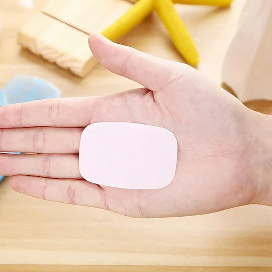 Mini-Seife Einweg-Papier-Seife Flippy Portable Flippy Box Geeignet für Reisende 20 Stück Orange