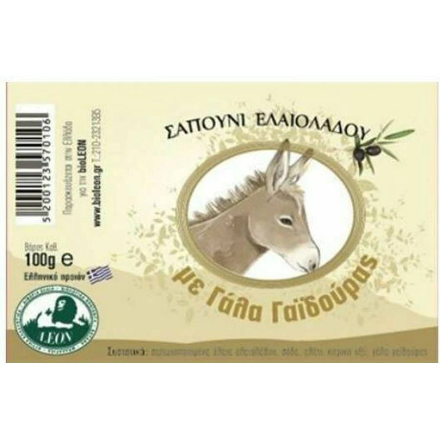 BioLeon Olivenölseife mit Eselsmilch Körperseife Bar mit Eselsmilch 100gr