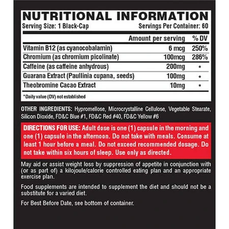 Nutrex Lipo 6 Schwarz 60 Kapseln