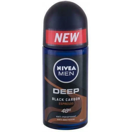 Nivea Men Deep Black Black Carbon Espresso 48h Antitranspirant Deodorant 48h Roll-On 50ml