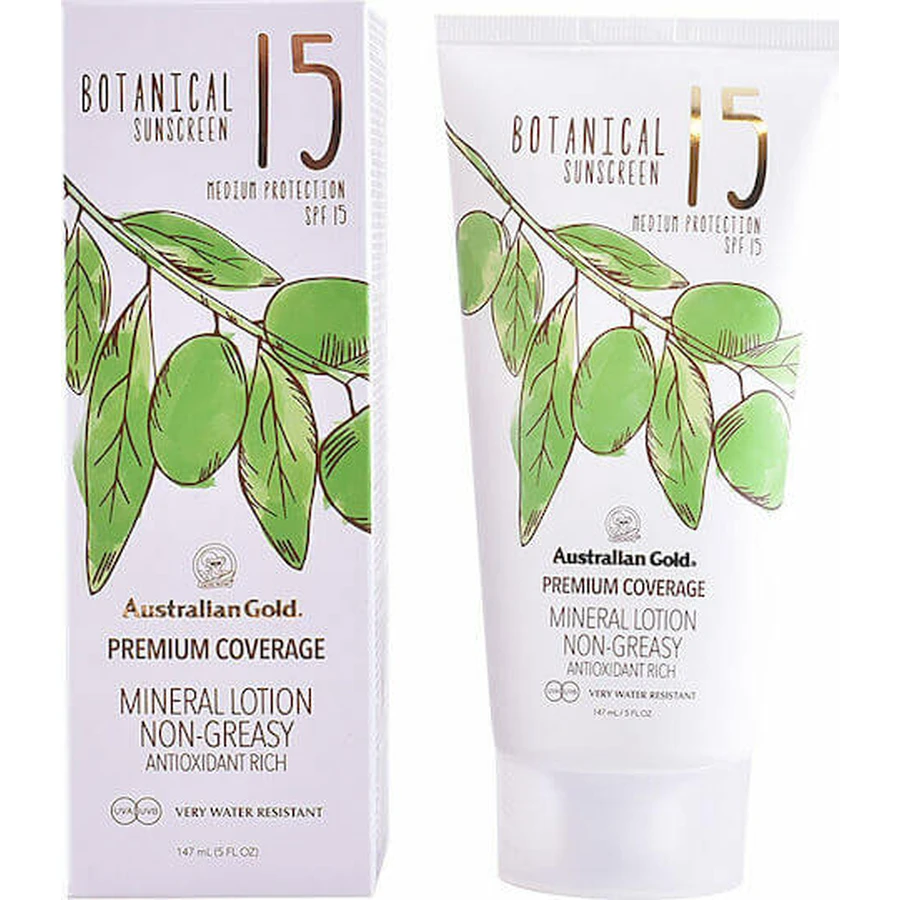 Australian Gold Botanical Botanical Mineral Waterproof Sunscreen Body Lotion SPF15 147ml