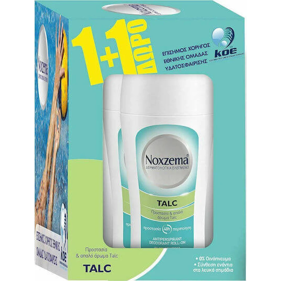 Noxzema Talco 48h Desodorante Antitranspirante Roll-On 2 x 50ml Desodorante 48h en Roll-On 2x50ml