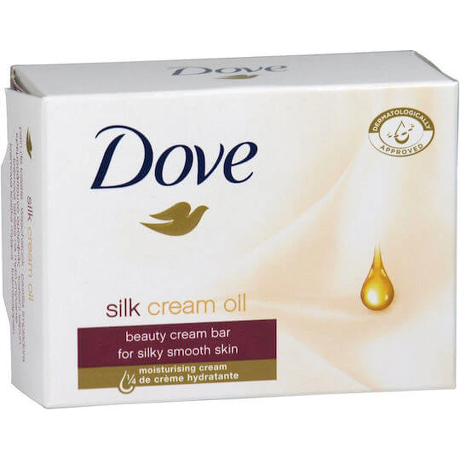 Dove Silk Cream Oil Hand & Körper Seife Bar 100gr