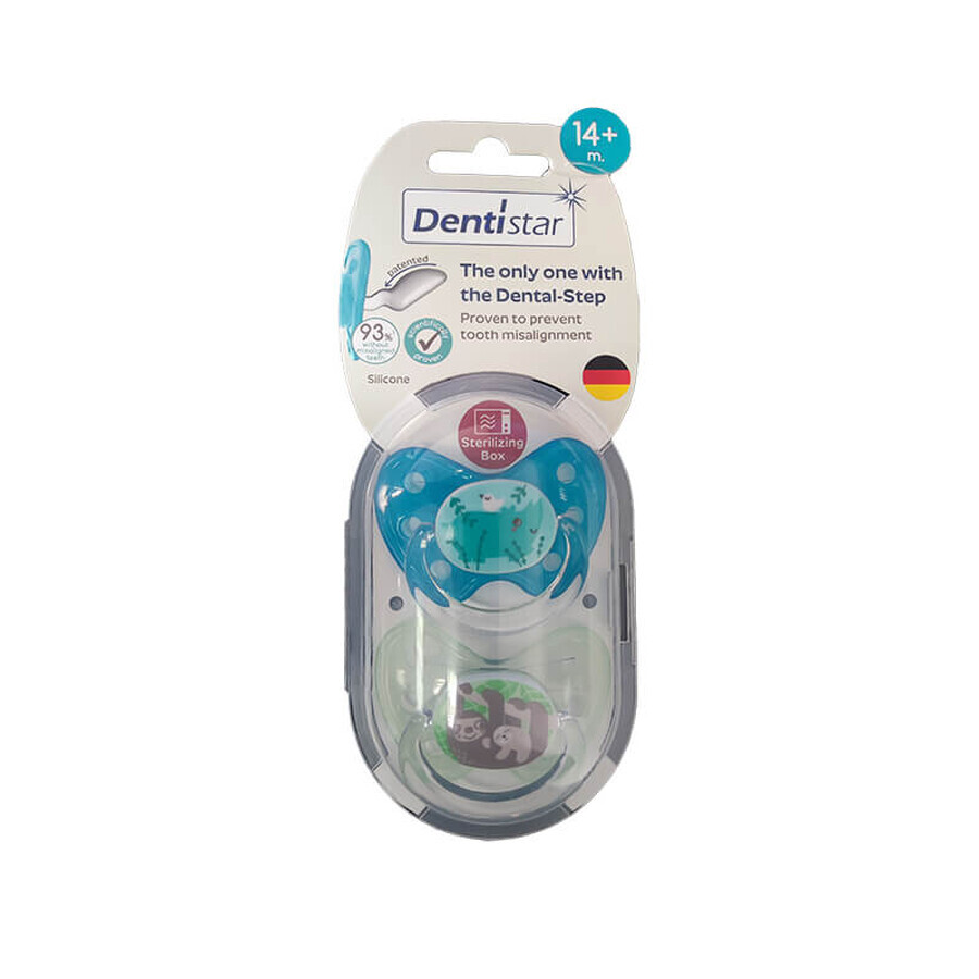 Buy Pacifier with silicone ring size 3 and sterilization box, 14 months+, Dentistar Pacifier with silicone ring size 3 and sterilization box, 14 months+, Dentistar