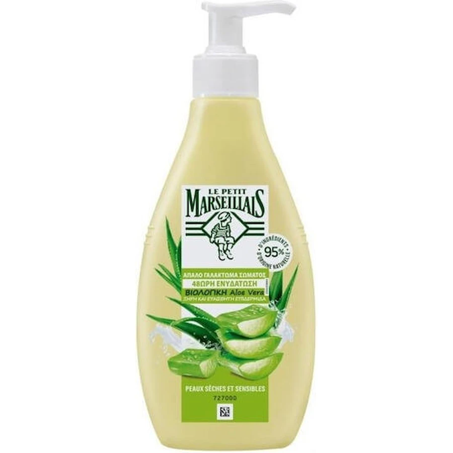 Le Petit Marseillais Lait corporel hydratant à l'Aloe Vera pour peaux sèches et sensibles 250ml