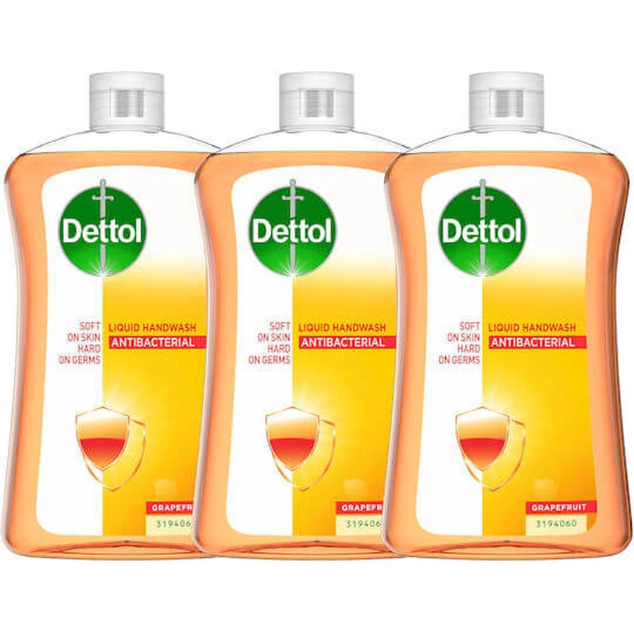 Dettol Recambio Pomelo Jabón de Manos 3x750ml