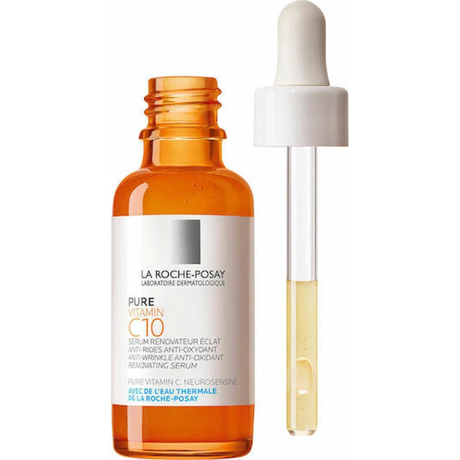La Roche Posay Pure Vitamin C10 Serum Facial Antiedad Con Vitamina C y Ácido Salicílico Para Desintoxicar e Iluminar 30ml