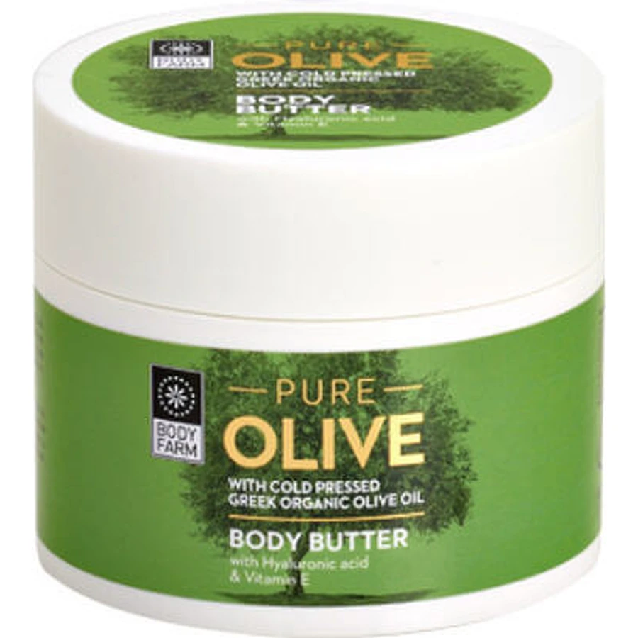 Bodyfarm Pure Olive Butter Moisturising Body Moisturiser with Hyaluronic Acid / Butcher's Milk für alle Hauttypen 200ml