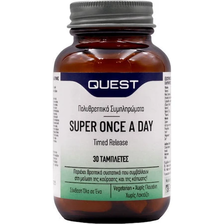 Quest Super Eenmaal daags getimede multivitamine voor energie- en immuunboost 30 tabletten