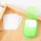 Mini Paper Soap Flippy Soap Flippy Disposable Portable Soap Box Suitable For Traveling 20 Pieces Green