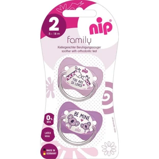 Chupete familiar de látex talla 2, 5-18 meses, Nip